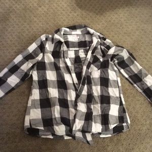 Plaid long sleeve button down